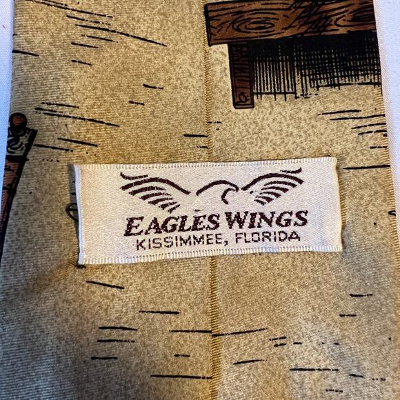 Texas Longhorns Tie Nostalgia Eagles Wings Silk University of Texas UT - Picture 6 of 6